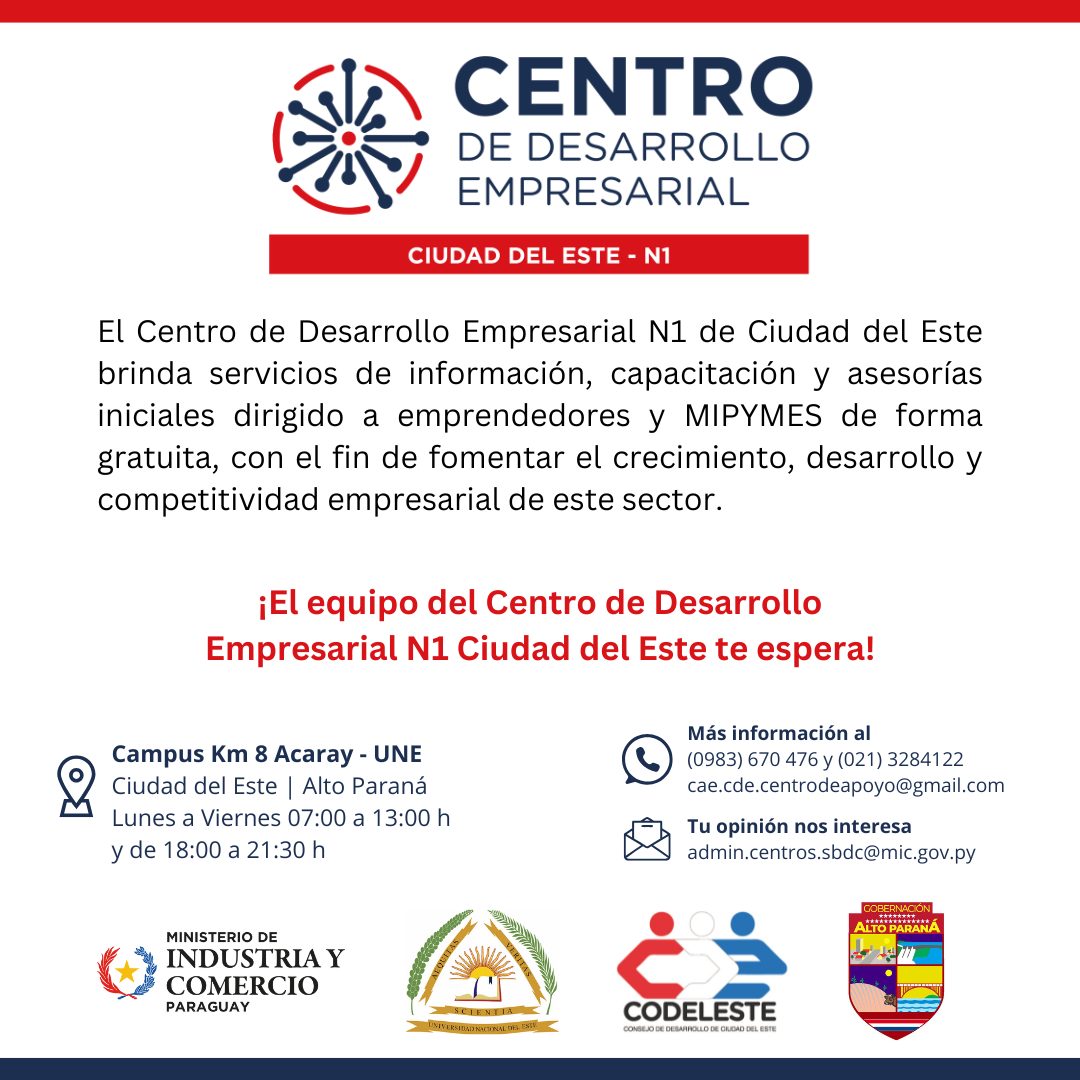 25.07 Flyer de serviocios N1 Ciudad del Este